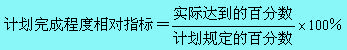 計(jì)劃完成程度相對(duì)指標(biāo)